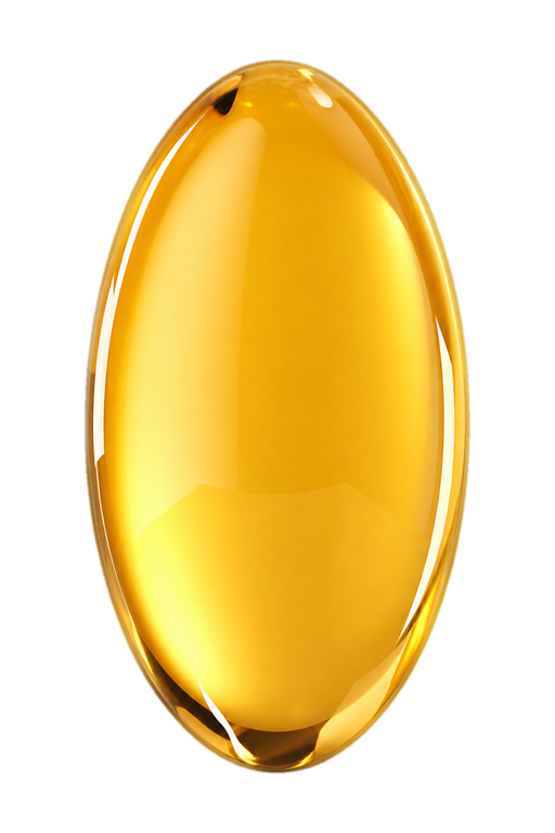Golden omega-3 fish oil softgel